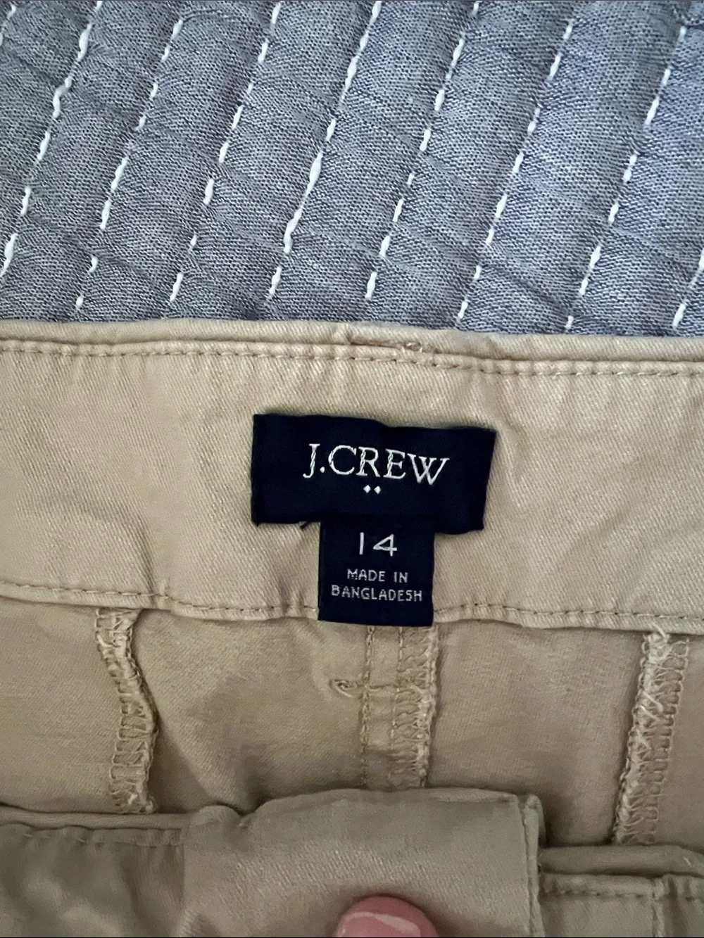 Size 14 J. Crew Classic Women's Chino Shorts Tan Khaki Beige
